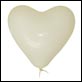 Herzluftballon weiß