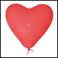 Herzluftballon rot